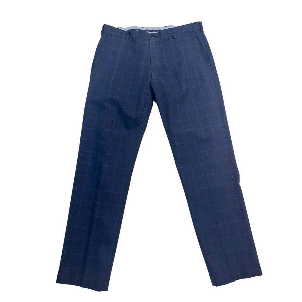 Brooks Brothers 36x32 Navy Blue Windowpane Light‎ Weight Advantage Chino Pants